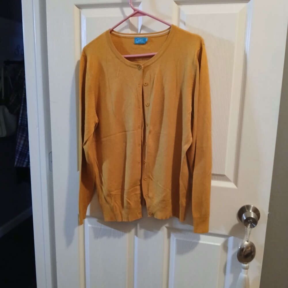 Mustard Yellow Cardigan Sweater